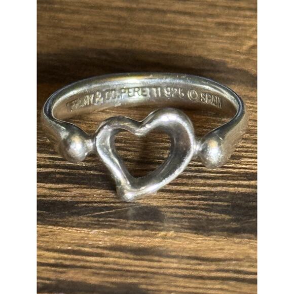 Tiffany & Co Elsa Peretti Sterling Silver 925 Open Heart Ring Size 5.5 - Picture 1 of 6